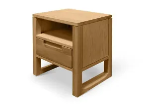 Ex Display - Alfred 1 Drawer Wooden Bedside Table - Natural Oak by Interior Secrets - AfterPay Available by Interior Secrets, a Bedside Tables for sale on Style Sourcebook