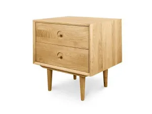 Ex Display - Noah Bedside Table - Natural Oak by Interior Secrets - AfterPay Available by Interior Secrets, a Bedside Tables for sale on Style Sourcebook