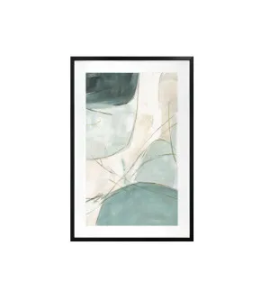 Teal Abstract Framed Wall Art 80cm x 120cm by Luxe Mirrors, a Artwork & Wall Decor for sale on Style Sourcebook