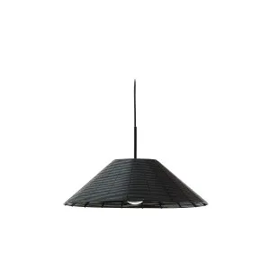 Saranella black synthetic rattan ceiling lamp shade Ø 50 cm by Kave Home, a Lamp Shades for sale on Style Sourcebook