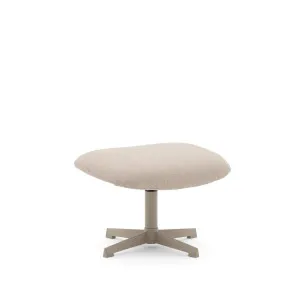 Teryl beige chenille footrest with grey-finished metal, FSC 100% by Kave Home, a Stools for sale on Style Sourcebook