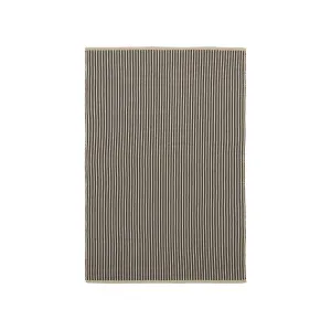 Satanca beige and black striped rug made from synthetic fibres 160 x 230 cm by Kave Home, a Contemporary Rugs for sale on Style Sourcebook