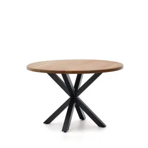 Argo round table in acacia solid wood and steel legs with black finish, Ø 120 cm by Kave Home, a Dining Tables for sale on Style Sourcebook