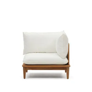 Portitxol modular corner armchair in solid teak by Kave Home, a Outdoor Sofas for sale on Style Sourcebook