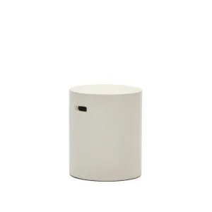 Aiguablava footrest in white cement, Ø 37 cm by Kave Home, a Tables for sale on Style Sourcebook