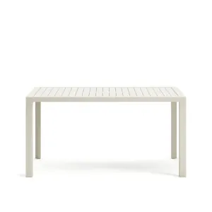 Culip aluminium outdoor table in powder coated white finish, 150 x 77 cm by Kave Home, a Tables for sale on Style Sourcebook