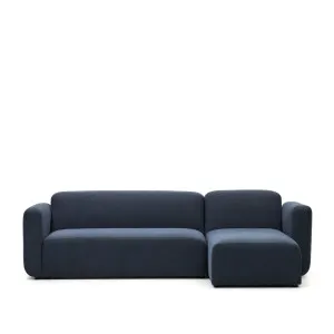 Neom 3 seater modular sofa, right/left chaise longue in blue, 263 cm by Kave Home, a Sofas for sale on Style Sourcebook