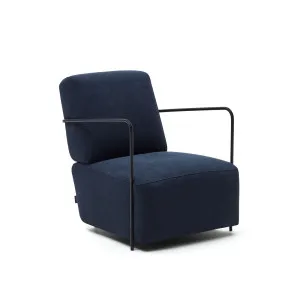 Gamer armchair in blue and metal with black finish by Kave Home, a Chairs for sale on Style Sourcebook