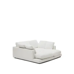 Gala 3 seater sofa with double chaise longue in white, 210 cm by Kave Home, a Sofas for sale on Style Sourcebook