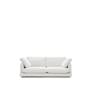 Gala 3 seater sofa in white, 210 cm by Kave Home, a Sofas for sale on Style Sourcebook