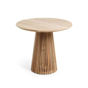 Jeanette round solid teak wood table, Ø 90 cm by Kave Home, a Dining Tables for sale on Style Sourcebook