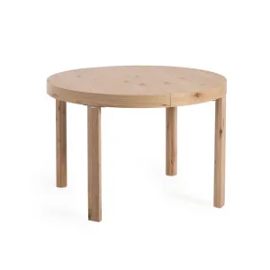 Extendable circular table Colleen with an oak veneer and solid wood legs Ø120(170)x120 cm by Kave Home, a Dining Tables for sale on Style Sourcebook