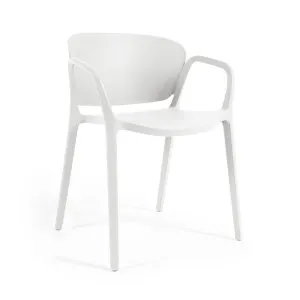 Ania stackable white garden chair by Kave Home, a Outdoor Chairs for sale on Style Sourcebook