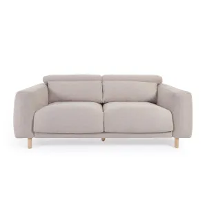 Singa 3 seater sofa with reclining headrest and extendable seat in beige 215 cm by Kave Home, a Sofas for sale on Style Sourcebook