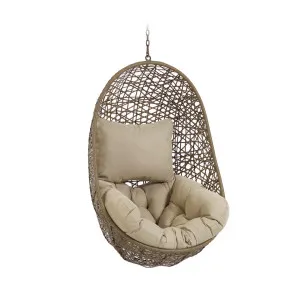 Florina brown hanging chair by Kave Home, a Outdoor Chairs for sale on Style Sourcebook