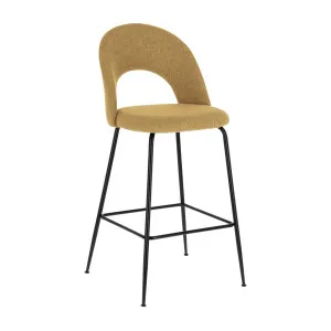 Mahalia mustard-yellow stool height 63 cm by Kave Home, a Bar Stools for sale on Style Sourcebook