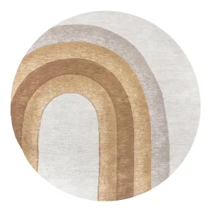 Blake Orange Rainbow Round Rug by Miss Amara, a Kids Rugs for sale on Style Sourcebook