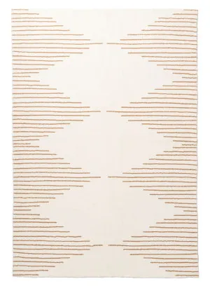 Lyra Ivory and Brown Diamond Stripe Washable Rug by Miss Amara, a Other Rugs for sale on Style Sourcebook