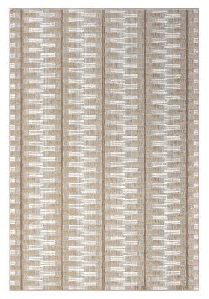 Krystal Brown and Ivory Geometric Flatweave Indoor Outdoor Rug by Miss Amara, a Contemporary Rugs for sale on Style Sourcebook