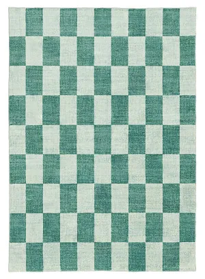 Steffi Green Checkered Washable Rug by Miss Amara, a Kids Rugs for sale on Style Sourcebook