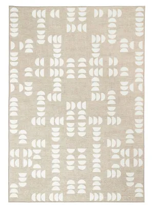 Gianna Beige Ivory Indoor Outdoor Washable Rug by Miss Amara, a Contemporary Rugs for sale on Style Sourcebook