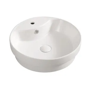 Caval Semi Inset Basin 1TH Ceramic 470 Gloss White by decina, a Basins for sale on Style Sourcebook