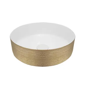 Florencia Vessel Basin NTH Ceramic 360 White/Gold by decina, a Basins for sale on Style Sourcebook