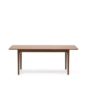 Elan extendable table in veneer and solid walnut wood 200 (260) x 100 cm FSC Mix Credit by Kave Home, a Dining Tables for sale on Style Sourcebook