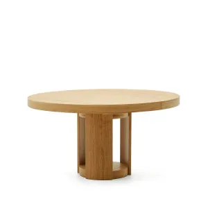 Artis extendable round table in solid oak wood and veneer, 150 (200) cm x 80 cm FSC 100% by Kave Home, a Dining Tables for sale on Style Sourcebook