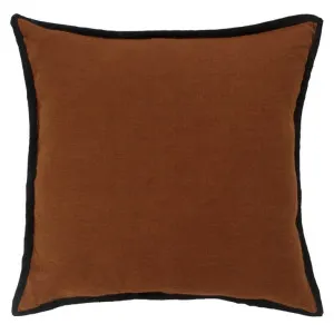 Sara Linen Cushion Coffee - 50cm x 50cm by James Lane, a Cushions, Decorative Pillows for sale on Style Sourcebook