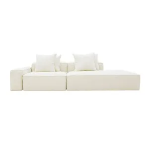 Riley Boucle Ivory Modular Sofa - 1x Arm, 1x Armless, 1x Right Terminal by James Lane, a Sofas for sale on Style Sourcebook