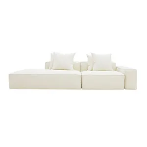 Riley Boucle Ivory Modular Sofa - 1x Arm, 1x Armless, 1x Left Terminal by James Lane, a Sofas for sale on Style Sourcebook