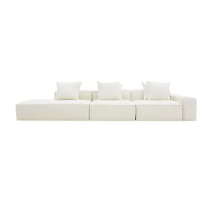 Riley Boucle Ivory Modular Sofa - 1x Arm, 2x Armless, 1x Left Terminal by James Lane, a Sofas for sale on Style Sourcebook