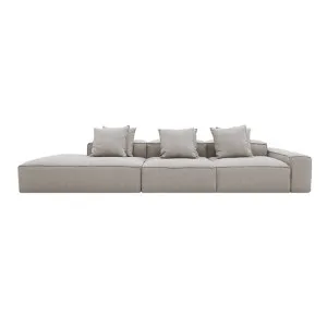 Riley Boucle Pumice Modular Sofa - 1x Arm, 2x Armless, 1x Left Terminal by James Lane, a Sofas for sale on Style Sourcebook