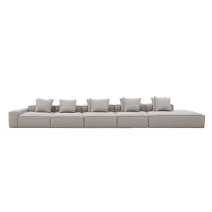 Riley Boucle Pumice Modular Sofa - 1x Arm, 4x Armless, 1x Right Terminal by James Lane, a Sofas for sale on Style Sourcebook