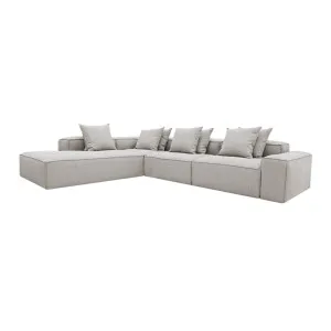 Riley Boucle Pumice Modular Sofa - Arm, 2x Armless, Corner, Left Terminal by James Lane, a Sofas for sale on Style Sourcebook