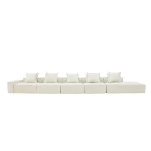 Riley Muse Flax Modular Sofa - 1x Arm, 4x Armless, 1x Right Terminal by James Lane, a Sofas for sale on Style Sourcebook