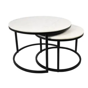 Mercer Marble Coffee Table (Nested Set of 2) - Black by James Lane, a Coffee Table for sale on Style Sourcebook