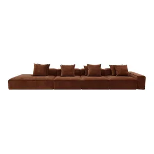 Riley Muse Rust Modular Sofa - 1x Arm, 3x Armless, 1x Left Terminal by James Lane, a Sofas for sale on Style Sourcebook