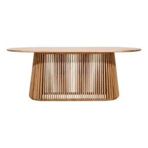 Pila Oval Dining Table 220cm in American Oak by OzDesignFurniture, a Dining Tables for sale on Style Sourcebook