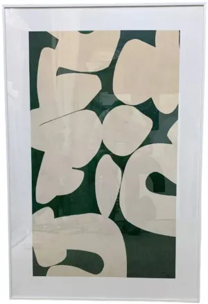 PICK UP ONLY | P031 White Framed Perspex Glass Canvas Art Print 120 cm x 80 cm by null, a Painted Canvases for sale on Style Sourcebook
