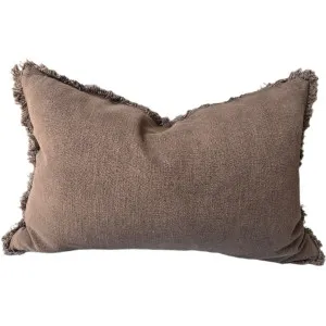 PREORDER NOW | MID JAN DROP - Champêtre Heavy Weight French Linen Cushion 40x60cm Lumbar - Chocolate Brown by Macey & Moore, a Cushions, Decorative Pillows for sale on Style Sourcebook