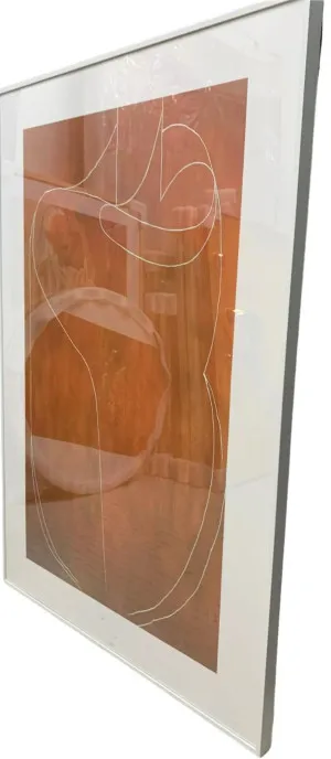 P099 White Framed Perspex Glass Canvas Art Print 120 cm x 80 cm by null, a Painted Canvases for sale on Style Sourcebook