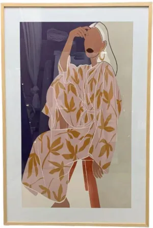 P104 Oak Framed Perspex Glass Canvas Art Print 120 cm x 80 cm by null, a Painted Canvases for sale on Style Sourcebook
