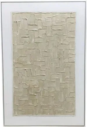 H052 White Framed Full Hand Painted Artwork  120 cm x 80 cm by null, a Painted Canvases for sale on Style Sourcebook