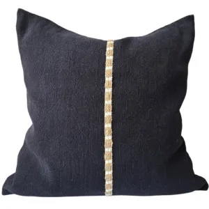 Alexia Linen Cotton Cushion 55cm Square - Black by Macey & Moore, a Cushions, Decorative Pillows for sale on Style Sourcebook