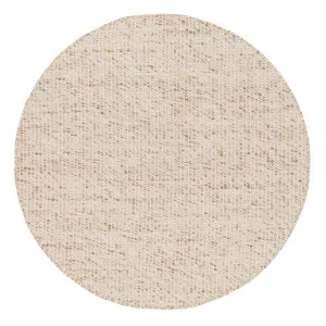 Indya Marbled Cream and Beige Chunky Wool Round Rug by Miss Amara, a Contemporary Rugs for sale on Style Sourcebook