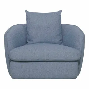 Nest Small Swivel Armchair in Het Blue by OzDesignFurniture, a Chairs for sale on Style Sourcebook