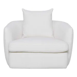 Nest Small Swivel Armchair in Het White by OzDesignFurniture, a Chairs for sale on Style Sourcebook