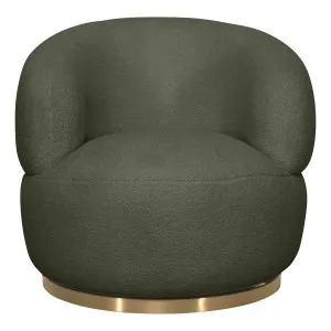 Munich Swivel Occasional Chair in Shearling Fabric Moss by OzDesignFurniture, a Chairs for sale on Style Sourcebook